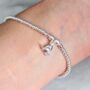 Sterling Silver Robin Beaded Stretch Bracelet, thumbnail 2 of 11