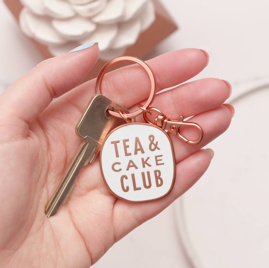 Image of 'Tea And Cake Club' Enamel Keyring