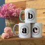 China Initial Mug With Bold Floral Plaque, thumbnail 8 of 11