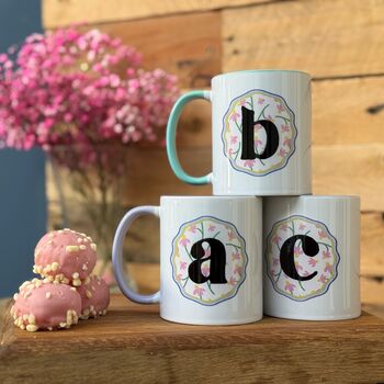 China Initial Mug With Bold Floral Plaque, 8 of 11
