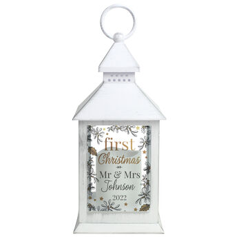 Personalised First Christmas Married Lantern, 6 of 6