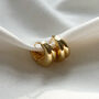 18k Gold Chunky Double Hoop Earrings, thumbnail 1 of 4