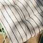 Grey And White Striped Seat Pad Cushion, thumbnail 2 of 4