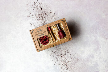 Chocolate Lipstick, Nail Varnish And Rose Gift Box, 2 of 11