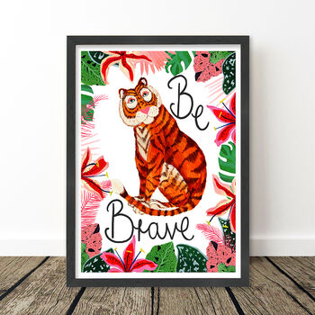 Be Brave Tiger Nursery Print, 10 of 11