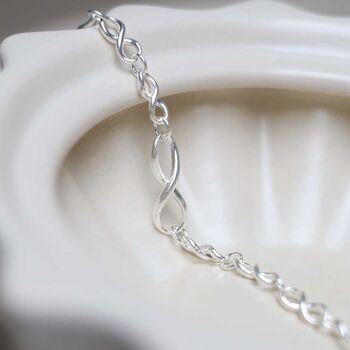 Sterling Silver Infinity Bracelet, 2 of 9
