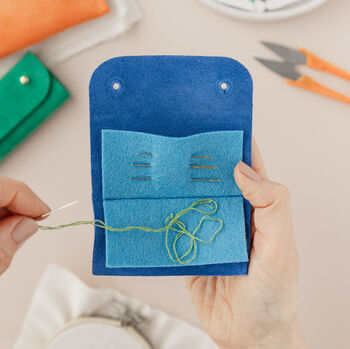Suede Sewing Needle Case, 4 of 12
