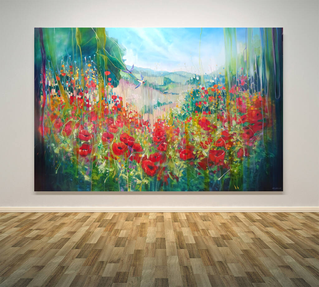 Very Large Painting, Nature Unleashed By Gill Bustamante Artist