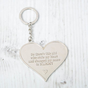 Mother And Family Large Heart Message Keyring, 5 of 11