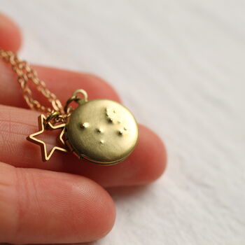 Personalised Tiny Star Zodiac Constellation Locket, 3 of 8
