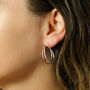 Sterling Silver And Rose Gold Ombre Hoops, thumbnail 3 of 5