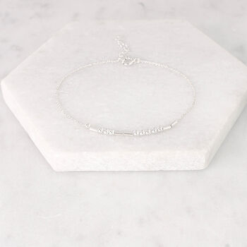 Sterling Silver 'Let Them' Morse Code Bracelet, 2 of 6