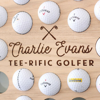 Personalised Golf Ball Wall Art Collecter For The Home, 8 of 8