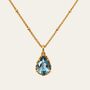 Gold Vermeil Blue Topaz Necklace Aurelia, thumbnail 2 of 4