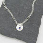 Sterling Silver Birthstone Charm Anklet, thumbnail 8 of 9