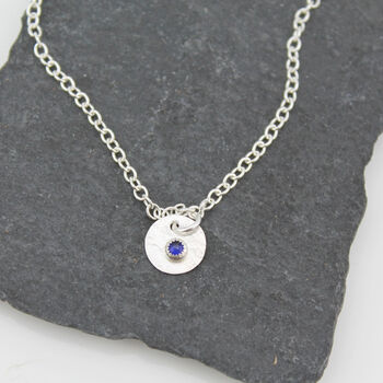 Sterling Silver Birthstone Charm Anklet, 8 of 9