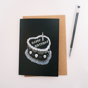 Gothic Birthday Cake Card, 3 of 7