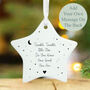 Custom Twinkle Twinkle Little Star Porcelain Christmas Decoration, thumbnail 1 of 4