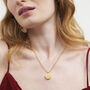 Gold Sun Locket Necklace, thumbnail 2 of 9