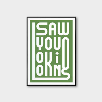 Saw You Looking, Poster Print, Retro Print, 3 of 11