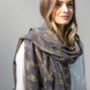 Personalised Charcoal And Gold Fleck Scarf, thumbnail 2 of 7