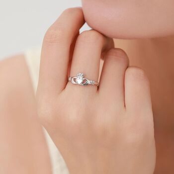 Sterling Silver Claddagh Ring, 10 of 12