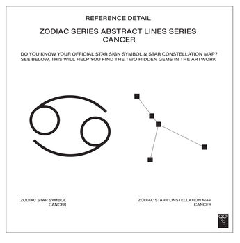 Zodiac Series | Abstract Lines | Cancer, 3 of 4