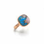 18k Rose Gold Vermeil Plated Opal And Turquoise Ring, thumbnail 1 of 3