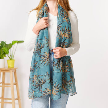 Bamboo Print Scarf, 2 of 7