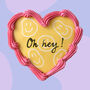 Personalised Retro Heart Iced Biscuit In Smile, thumbnail 2 of 4