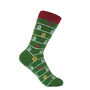 Christmas Tree Green And Elements Mustard Women's Socks, thumbnail 2 of 4