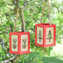 Personalised Red Wood Anniversary Candle Lanterns, thumbnail 3 of 8