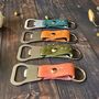 Leather Bottle Opener Keyring Personalised Gift, thumbnail 6 of 7