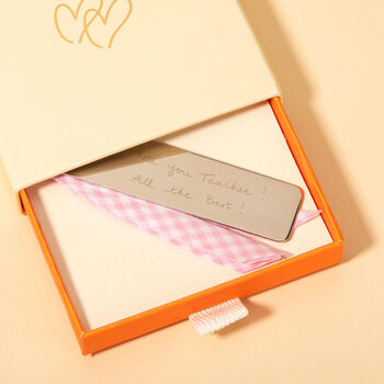 Personalised Stainless Steel Bookmark, 2 of 6