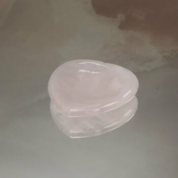 Rose Quartz Heart Worry Thumb Stone Crystal, 5 of 5