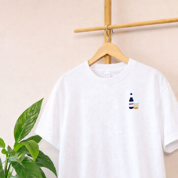 Beer And Pint Embroidered T Shirt. Fathers Day / Birthday Gift, 4 of 5