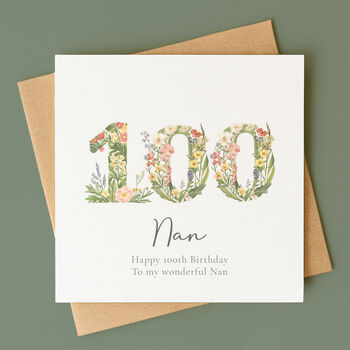 Personalised Botanical Birthday Card – Any Age, 5 of 9