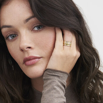 Gold Folksy Floral Ring, 2 of 7