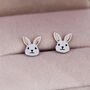 Sterling Silver Cute Bunny Head Earrings, thumbnail 1 of 12