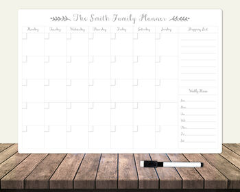 Personalised Whiteboard Monthly Family Organiser, 5 of 8
