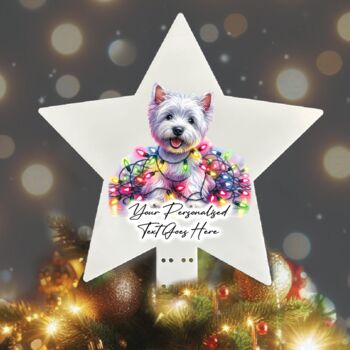 Personalised West Highland Terrier In Christmas Lights, 8 of 10