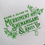 'Shenanigans' Letterpress Celebration Card, thumbnail 2 of 4