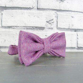 Yorkshire Twill Wool Tweed Bow Tie, 4 of 5