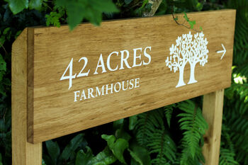 Extra Large Outdoor Wooden Sign With Posts, 6 of 12