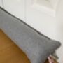 Grey Draught Excluder, Weighted Door Draft Stopper, thumbnail 1 of 5
