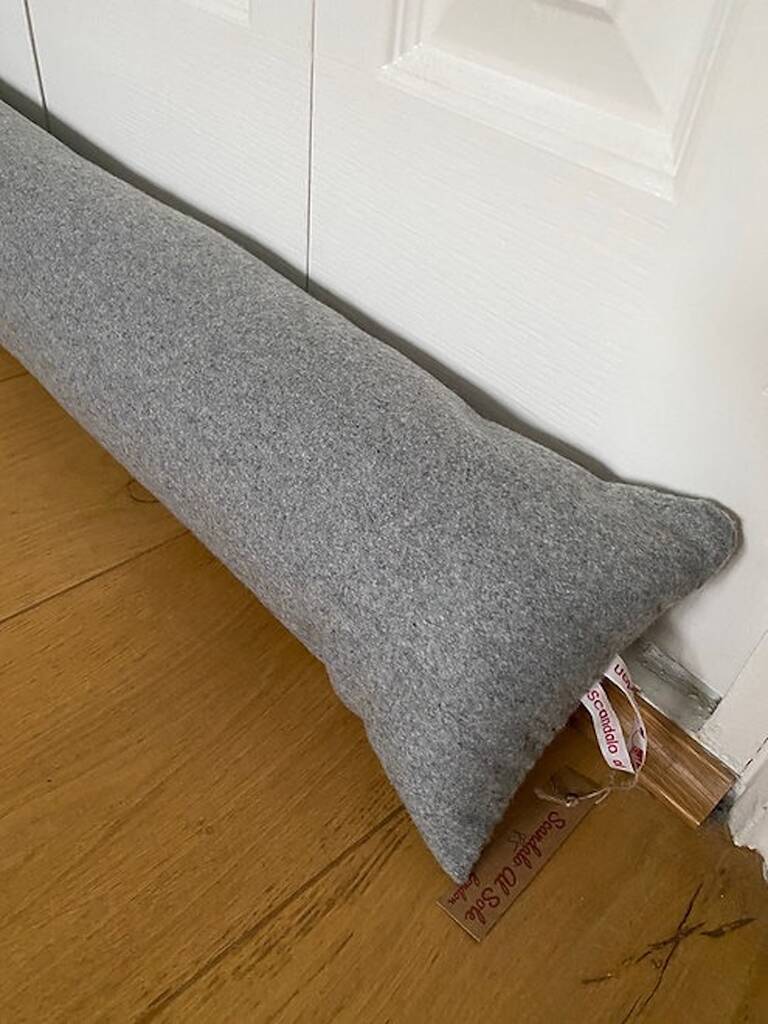 Grey Draught Excluder, Weighted Door Draft Stopper, 1 of 5