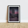 Barbican At Sunset London Art Print A4, thumbnail 1 of 3