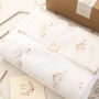 Unisex Ribbon Stripe Fudge Knitted Baby Gift Box, thumbnail 3 of 12