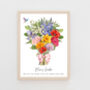 Personalised Birth Flower Family Bouquet Print, thumbnail 9 of 10