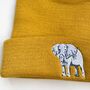 Elephant Embroidered Beanie Hat, thumbnail 1 of 3